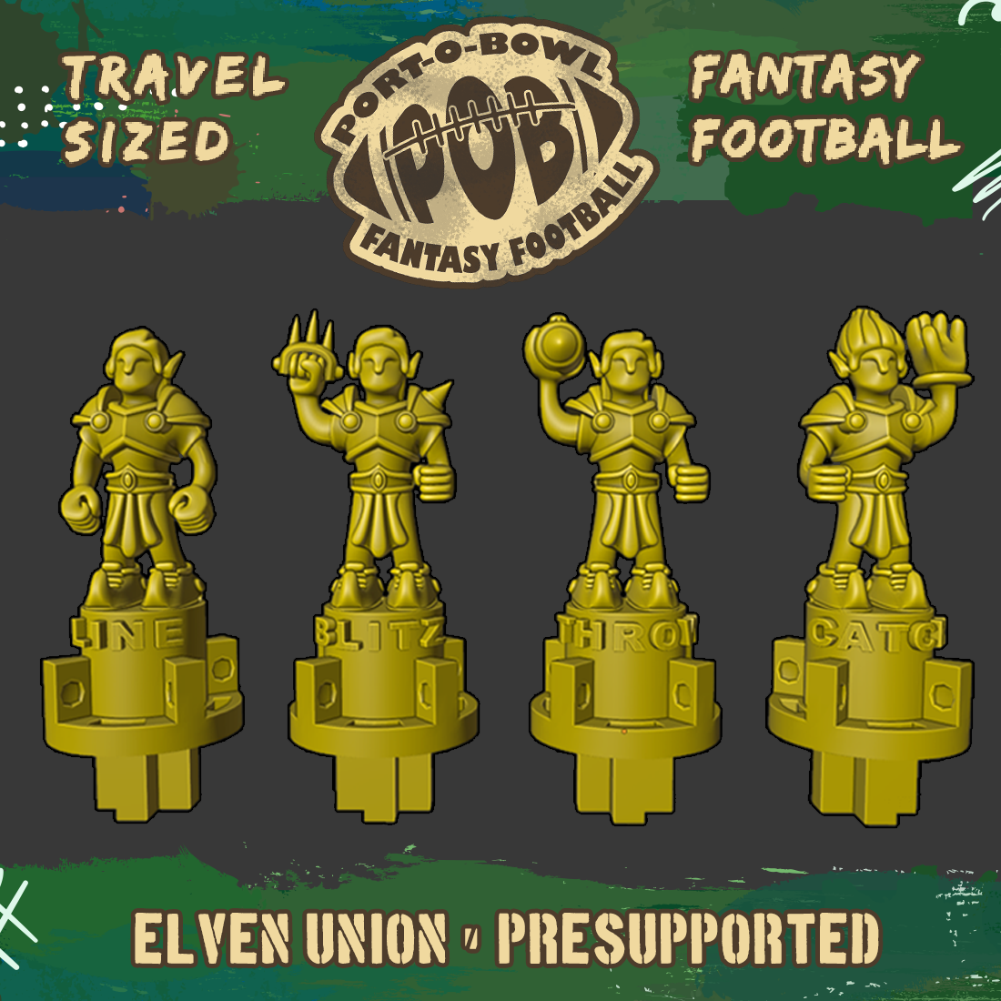 Port-O-Bowl: Travel-sized Fantasy Football Elven Union Team